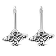 Celtic Sterling Silver Stud Earrings, ep269